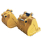 Excavador amarillo Rock Bucket de Q355B 0,8 Cbm para CAT320 ZX200 DX200 SY205C