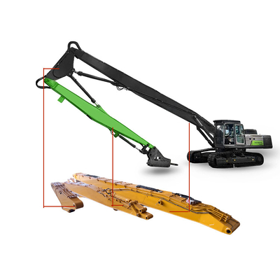 Lleve - el brazo resistente de la demolición, accesorios de demolición multi de la etapa para los excavadores