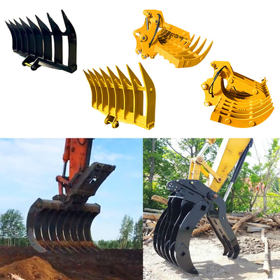 Excavador Rake Bucket, Digger Rake Bucket antiusura de Q355B Nm400