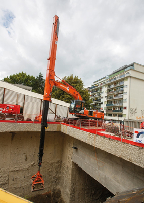 0,40 brazos articulados de Telescopic Long Reach del excavador de Cbm con el cubo de la cubierta para Hitachi