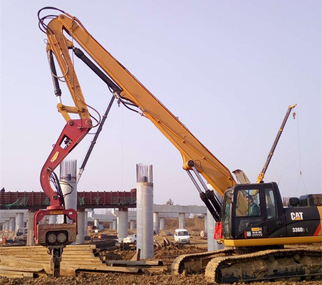 Excavador costero Pile Driving Boom 7,5 toneladas de 400RPM para CAT Kobelco Hitachi