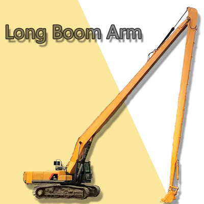 Q355B Excavadora Booms de largo alcance Brazo Boom largo Amarillo Rojo Verde 7m de longitud