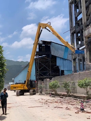 Excavadoras de tres secciones Boom de demolición para gatos Hitiachi Komatsu Etc.