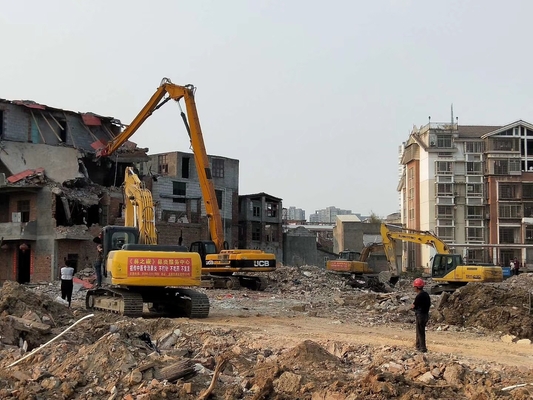 Excavadoras de tres secciones Boom de demolición para gatos Hitiachi Komatsu Etc.