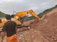 Artículo material corto amarillo de Tunnel Boom Q355B del excavador CX210