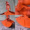 Excavador resistente Clam Bucket Hydraulic For Cat 320 ZX200
