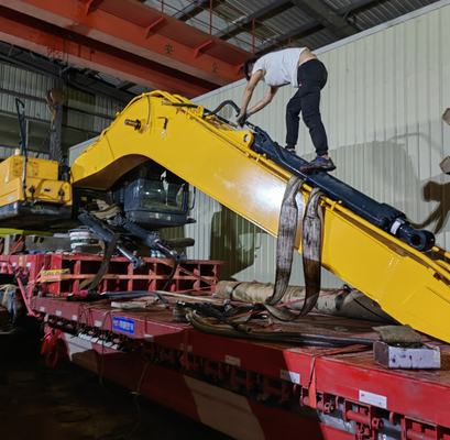 Auge largo amarillo del alcance 14 metros para el excavador de limpieza del río