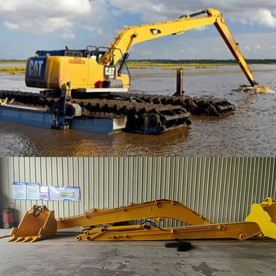 Excavadora de largo alcance personalizada, OEM ODM 8-30 metros de brazo extendido de la proa para CAT Hitachi 6-120 toneladas Excavadora de brazos largos