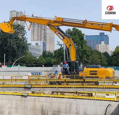 Excavador largo Telescopic Dipper Arm del alcance y auge para la construcción PC360 los 30M