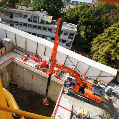 Excavadora telescópica de alta eficacia para excavar más profundamente