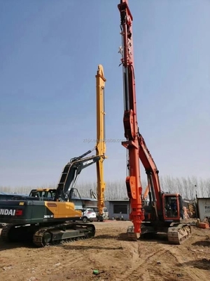 Arma telescópica de tres secciones de larga duración para excavadoras