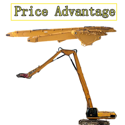 Brazo de demolición de alto alcance personalizado 18M 20M 24M 26M 28M 30M Excavadora de alto alcance para piezas de maquinaria de construcción CAT325 PC200 ZX200