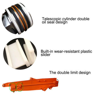 Alta resistencia 0.1CBM Excavadora brazo deslizante para Hitachi Komatsu Kato excavadora de gatos brazo telescópico brazo telescópico excavadora de boom brazo excavadora de largo alcance brazo de largo alcance