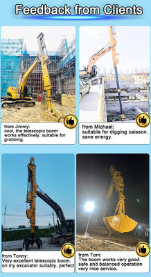 PC telescópica ZX del segmento los 25m los 30m los 32m  SY ZX del auge tres del excavador antidesgaste 20-50ton