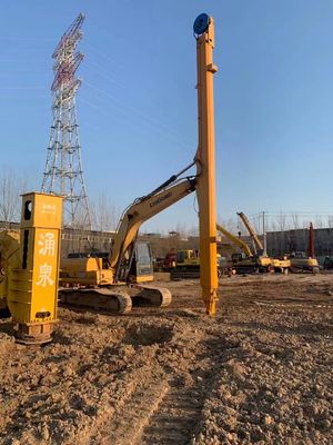 Proyecto de excavación de suelo suelto de tuberías de sótano de dos etapas SK350 Excavador telescópico de dos etapas BS700/Q690D