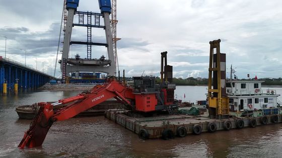 Brazo de excavadora con cubo y cilindro para  KOBELCO Hitachi