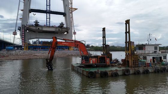 Brazo de excavadora con cubo y cilindro para CAT KOBELCO Hitachi