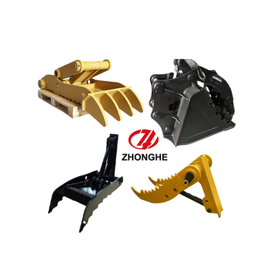 Excavador antiusura Thumb Bucket para CAT312, PC60 con el diente negro amarillo Replacable