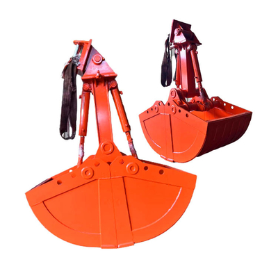 Cilindro doble Mini Excavator Clamshell Bucket, excavador hidráulico Grab Bucket