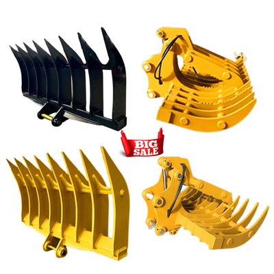 Rastrillo de alta calidad de la raíz para el excavador de Hitachi Ex60, OEM Mini Digger Rake Bucket