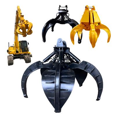 NM400 excavador antiusura Rock Grapple, cubo del gancho agarrador de Q355B para 20 Ton Excavator
