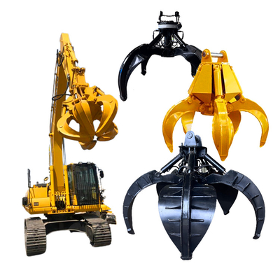 Gancho agarrador hidráulico de la roca de Pc360 Cat300 Zx220, excavador Rotating Grab de 360 grados giratorios