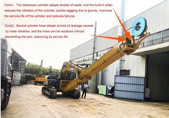 20T brazo durable del excavador el 14M Telescopic Boom Telescopic para el gato de ZX200 HITACHI