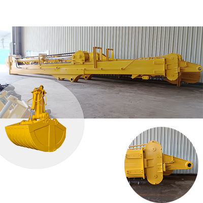 Clamshell Brazo telescópico de largo alcance Boom 20m 25m 30m Para el gato Hitachi Komatsu