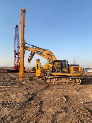 Proyecto de excavación de suelo suelto de tuberías de sótano de dos etapas SK350 Excavador telescópico de dos etapas BS700/Q690D